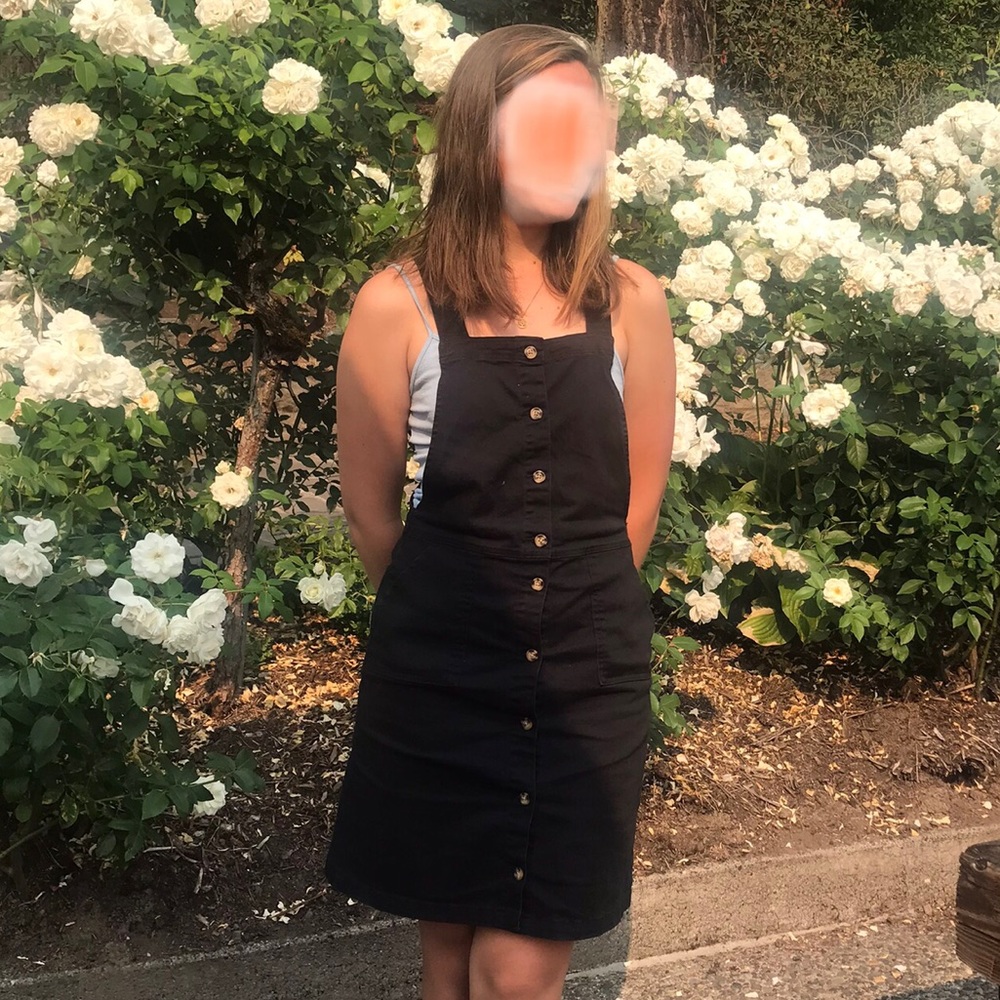Black Overall Pinup Dress